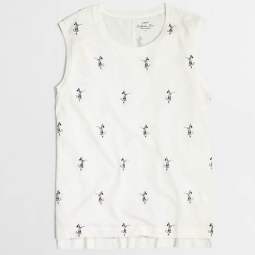 J.Crew Sleeveless Tee With Hula Girls